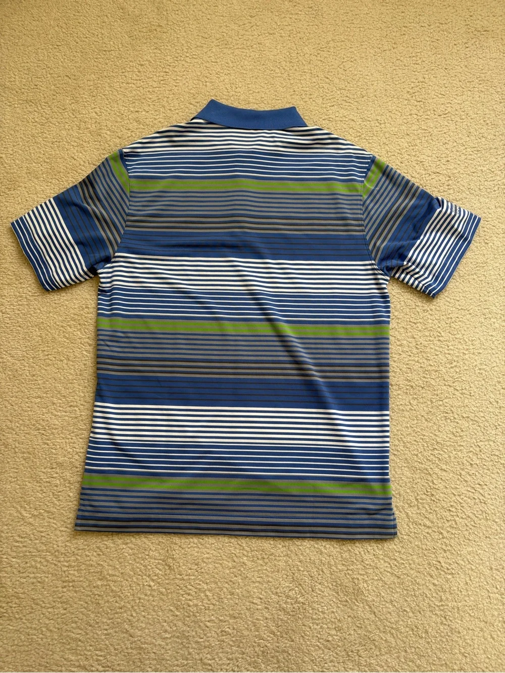 Nike Golf Dri-fit blue striped polo shirt sz M outdoor gorpcore moisture wicking - Picture 6 of 9